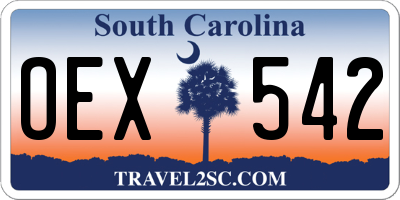 SC license plate OEX542