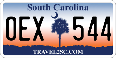 SC license plate OEX544