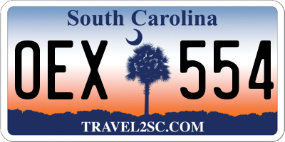 SC license plate OEX554