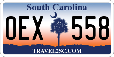 SC license plate OEX558