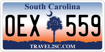 SC license plate OEX559