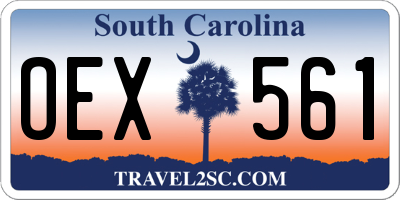 SC license plate OEX561