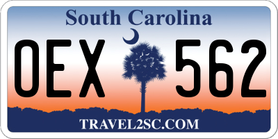 SC license plate OEX562