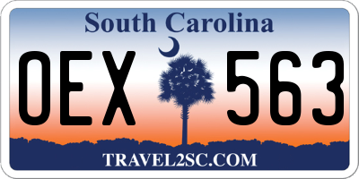 SC license plate OEX563