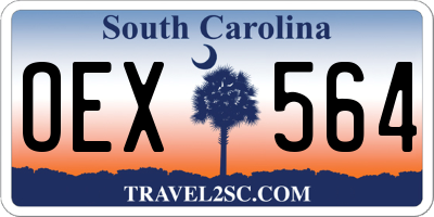 SC license plate OEX564
