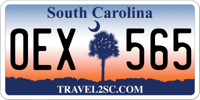 SC license plate OEX565