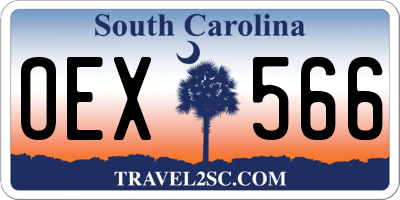 SC license plate OEX566