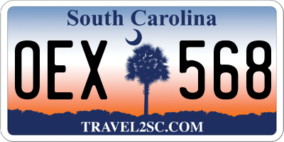SC license plate OEX568