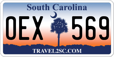 SC license plate OEX569