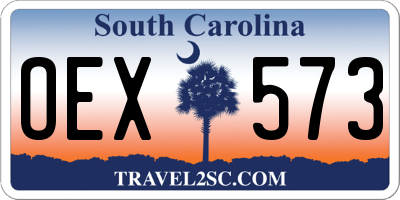 SC license plate OEX573