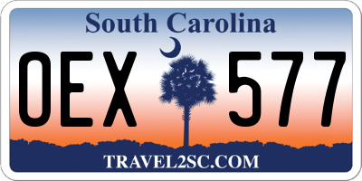 SC license plate OEX577