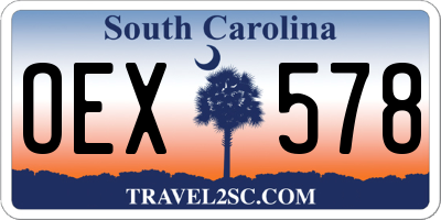 SC license plate OEX578