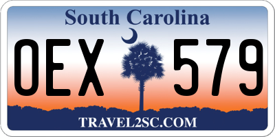 SC license plate OEX579
