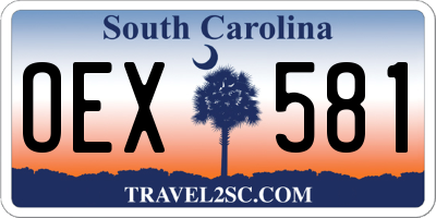 SC license plate OEX581