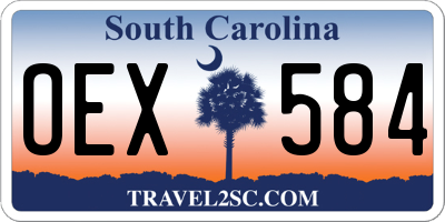 SC license plate OEX584