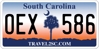 SC license plate OEX586
