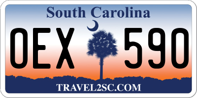 SC license plate OEX590