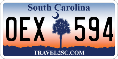 SC license plate OEX594