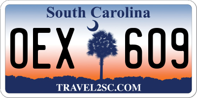 SC license plate OEX609