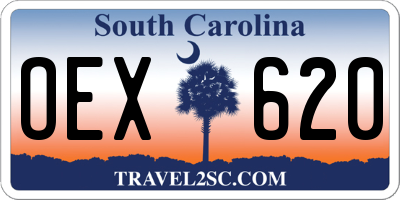 SC license plate OEX620