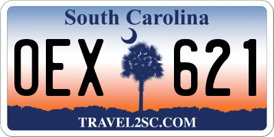 SC license plate OEX621