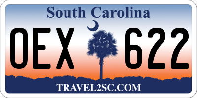 SC license plate OEX622