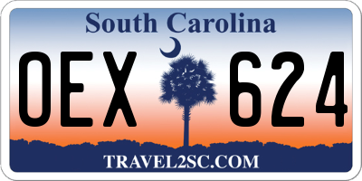 SC license plate OEX624