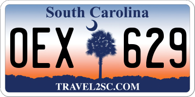 SC license plate OEX629