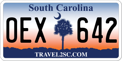 SC license plate OEX642