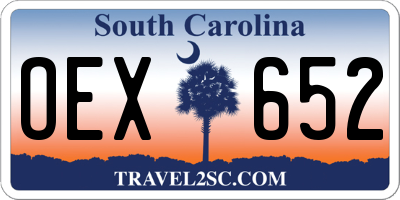 SC license plate OEX652