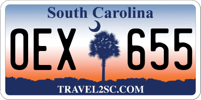 SC license plate OEX655