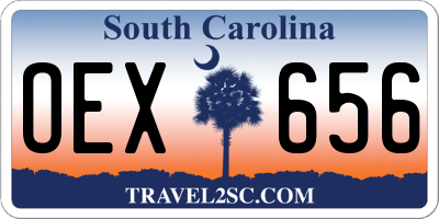 SC license plate OEX656