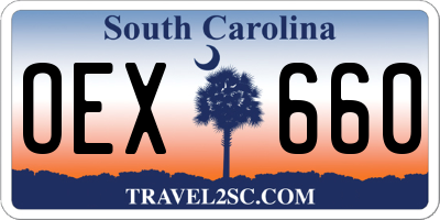 SC license plate OEX660