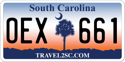 SC license plate OEX661
