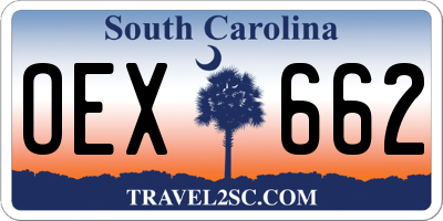 SC license plate OEX662