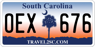 SC license plate OEX676