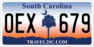 SC license plate OEX679
