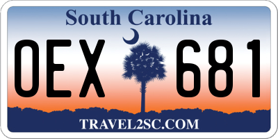 SC license plate OEX681