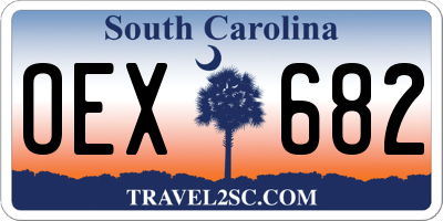 SC license plate OEX682