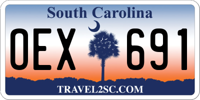 SC license plate OEX691