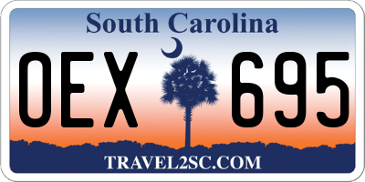 SC license plate OEX695