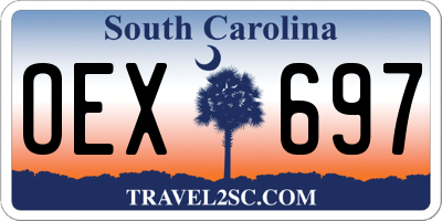 SC license plate OEX697
