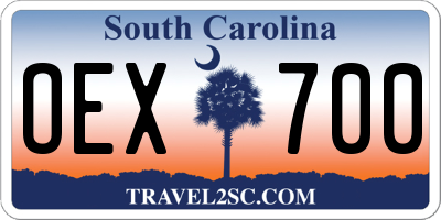 SC license plate OEX700