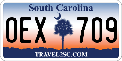 SC license plate OEX709
