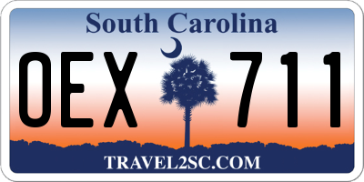 SC license plate OEX711