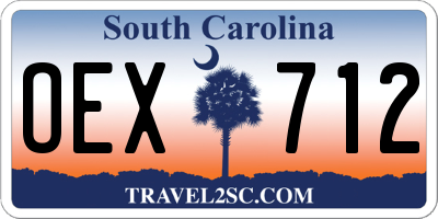 SC license plate OEX712