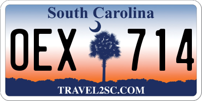 SC license plate OEX714