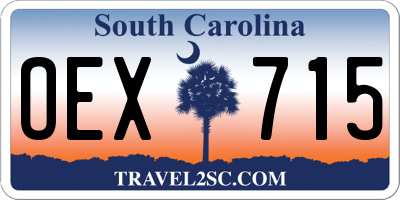 SC license plate OEX715