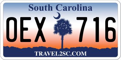 SC license plate OEX716