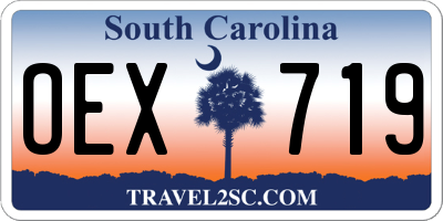SC license plate OEX719